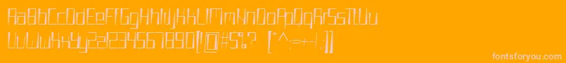 WoooCeKern-Schriftart – Rosa Schriften auf orangefarbenem Hintergrund