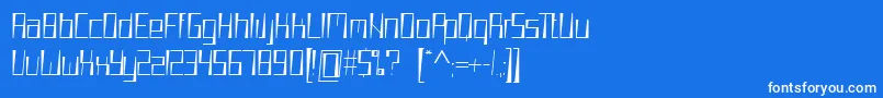 WoooCeKern Font – White Fonts on Blue Background