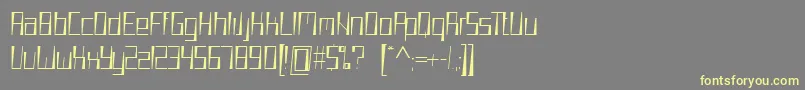 WoooCeKern Font – Yellow Fonts on Gray Background