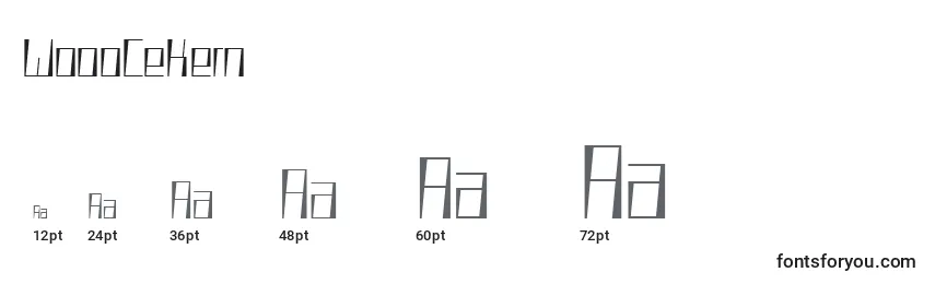 WoooCeKern Font Sizes