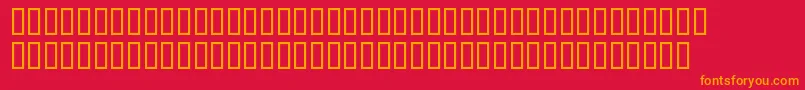 フォントBdBilldingLong – 赤い背景にオレンジの文字