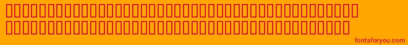 BdBilldingLong-Schriftart – Rote Schriften auf orangefarbenem Hintergrund