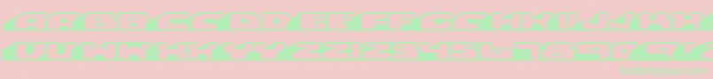 Rollover Font – Green Fonts on Pink Background