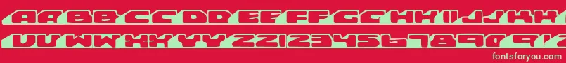 Rollover Font – Green Fonts on Red Background