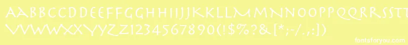 Herculanum Font – White Fonts on Yellow Background