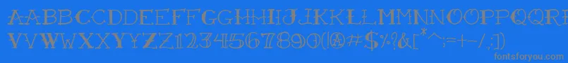 Шрифт VtcFreehandtattooone – серые шрифты на синем фоне