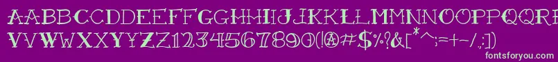 VtcFreehandtattooone Font – Green Fonts on Purple Background