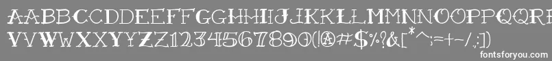 VtcFreehandtattooone Font – White Fonts on Gray Background