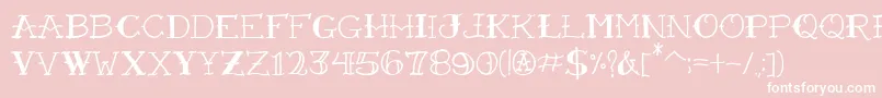 VtcFreehandtattooone Font – White Fonts on Pink Background