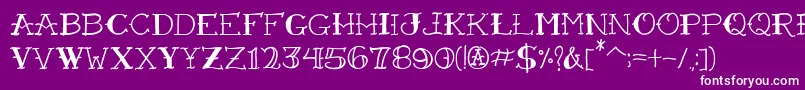 VtcFreehandtattooone Font – White Fonts on Purple Background