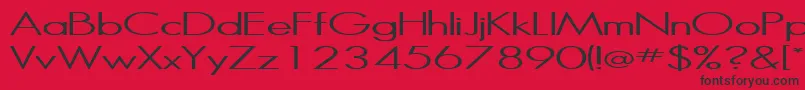 Halibut Font – Black Fonts on Red Background