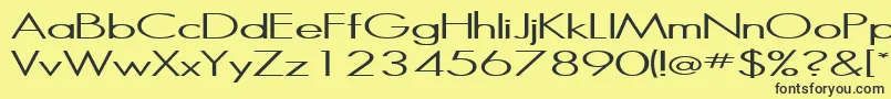 Halibut Font – Black Fonts on Yellow Background