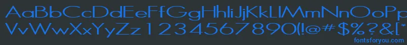 Halibut Font – Blue Fonts on Black Background
