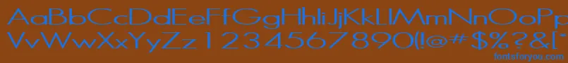Halibut Font – Blue Fonts on Brown Background