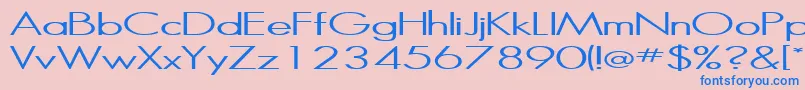 Halibut Font – Blue Fonts on Pink Background