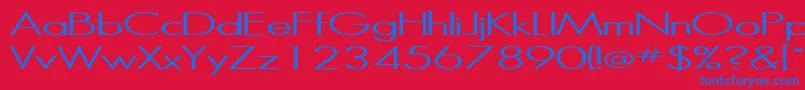 Halibut Font – Blue Fonts on Red Background