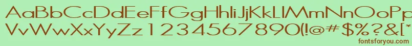 Halibut Font – Brown Fonts on Green Background