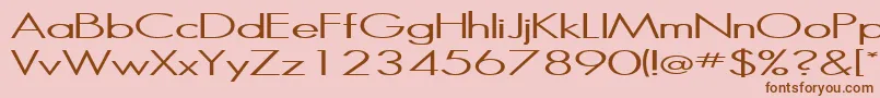 Halibut Font – Brown Fonts on Pink Background