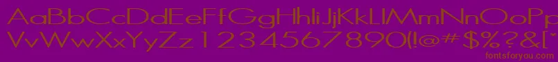 Halibut Font – Brown Fonts on Purple Background