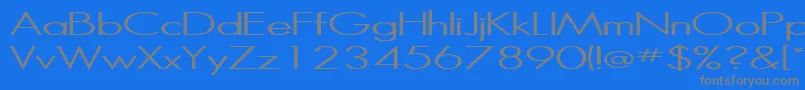 Halibut Font – Gray Fonts on Blue Background
