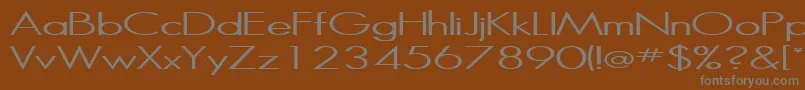 Halibut Font – Gray Fonts on Brown Background
