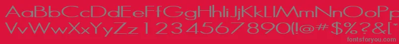Halibut Font – Gray Fonts on Red Background
