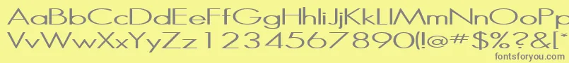 Halibut Font – Gray Fonts on Yellow Background
