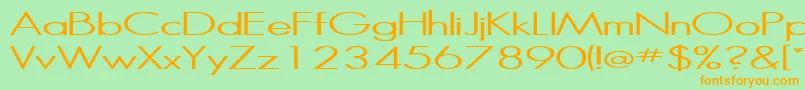 Halibut Font – Orange Fonts on Green Background