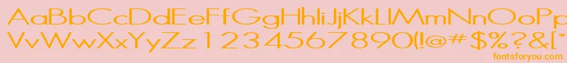 Halibut Font – Orange Fonts on Pink Background