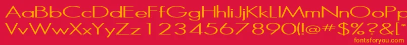 Halibut Font – Orange Fonts on Red Background