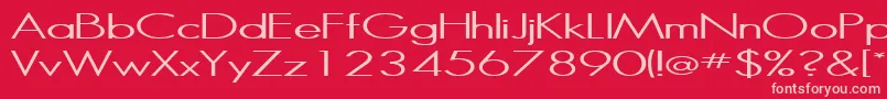 Halibut Font – Pink Fonts on Red Background