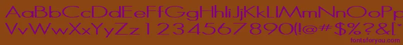 Halibut Font – Purple Fonts on Brown Background