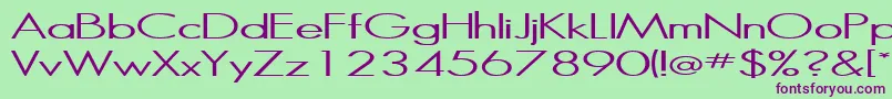 Halibut Font – Purple Fonts on Green Background