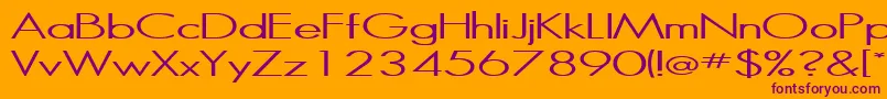 Halibut Font – Purple Fonts on Orange Background