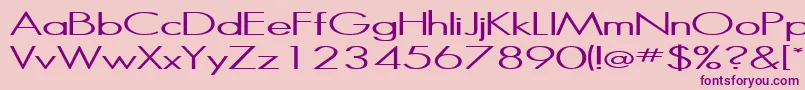 Halibut Font – Purple Fonts on Pink Background