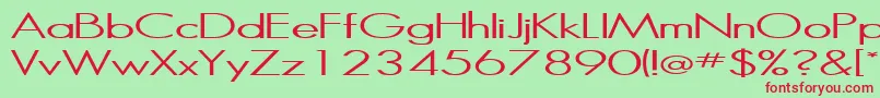 Halibut Font – Red Fonts on Green Background