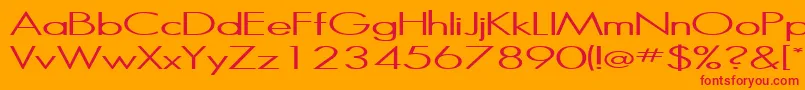 Halibut Font – Red Fonts on Orange Background