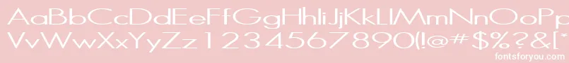 Halibut Font – White Fonts on Pink Background