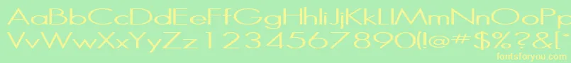 Czcionka Halibut – żółte czcionki na zielonym tle