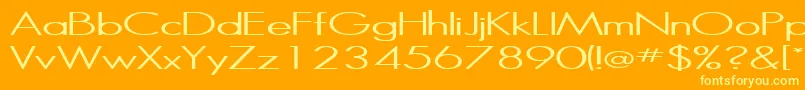 Halibut Font – Yellow Fonts on Orange Background