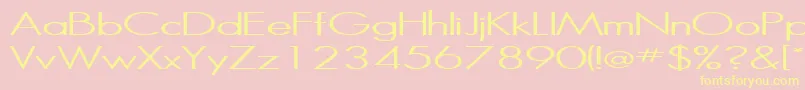 Halibut Font – Yellow Fonts on Pink Background