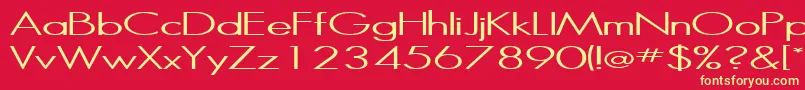 Halibut Font – Yellow Fonts on Red Background