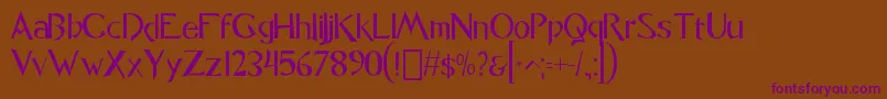 Шрифт FontCaligo1.0 – фиолетовые шрифты на коричневом фоне