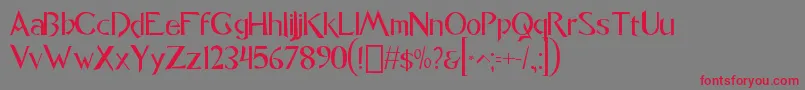 Шрифт FontCaligo1.0 – красные шрифты на сером фоне