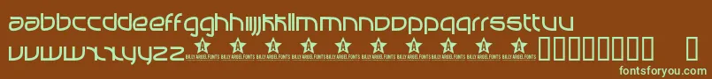 Manabu Font – Green Fonts on Brown Background