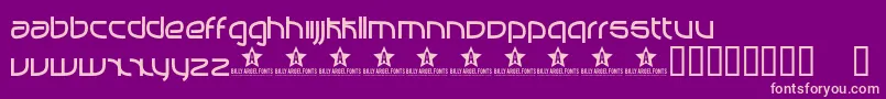 Manabu Font – Pink Fonts on Purple Background