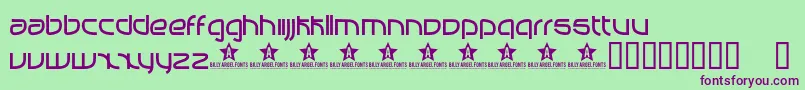 Manabu Font – Purple Fonts on Green Background