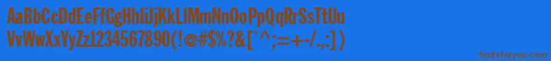 Jackextracond-fontti – ruskeat fontit sinisellä taustalla