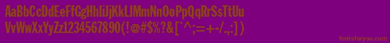 Jackextracond-fontti – ruskeat fontit violetilla taustalla