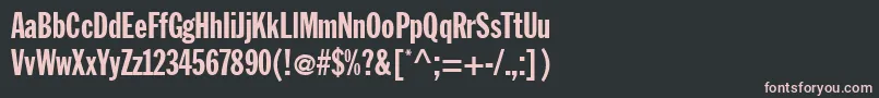 Шрифт Jackextracond – розовые шрифты на чёрном фоне